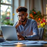 person looking for a job online